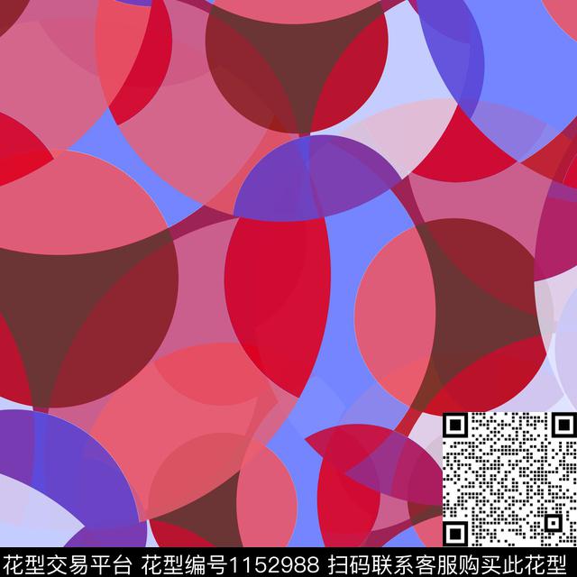 抽象几何创意数码印花华亿平台下载（图片编号: 1152988） - 瓦栏（Walan）