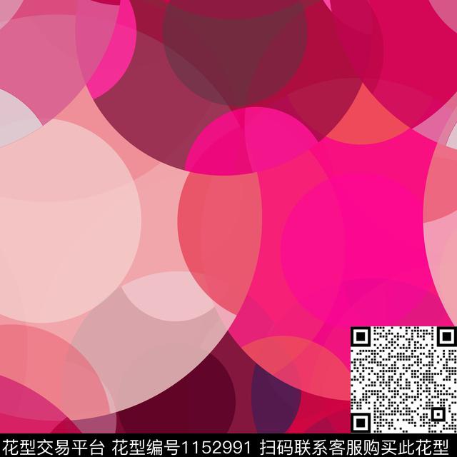 抽象几何创意数码印花华亿平台下载（图片编号: 1152991） - 瓦栏（Walan）