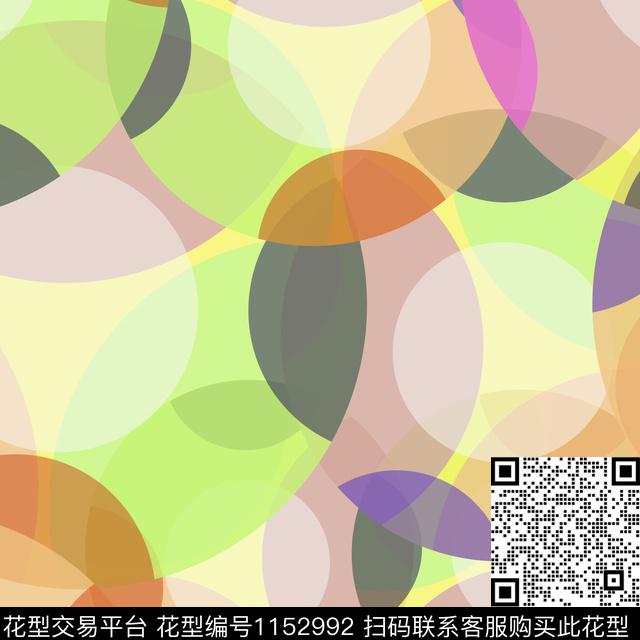 抽象几何创意数码印花华亿平台下载（图片编号: 1152992） - 瓦栏（Walan）