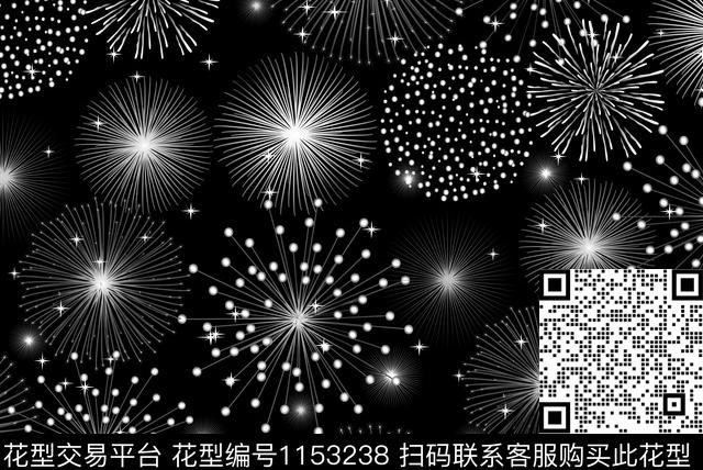 抽象几何烟火数码印花华亿平台下载（图片编号: 1153238） - 瓦栏（Walan）