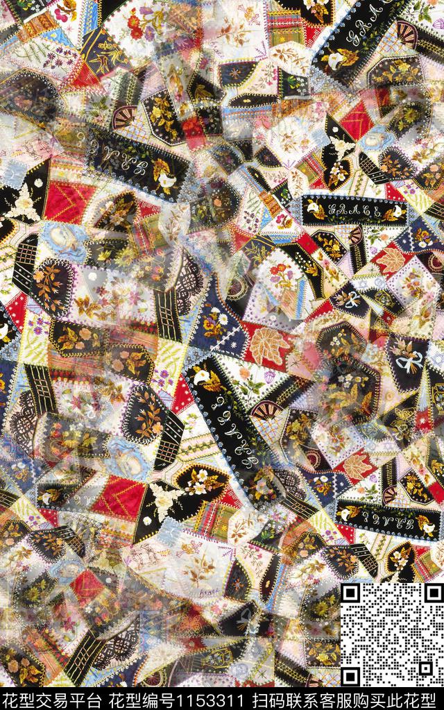 波西米亚复古中老年数码印花华亿平台下载（图片编号: 1153311） - 瓦栏（Walan）