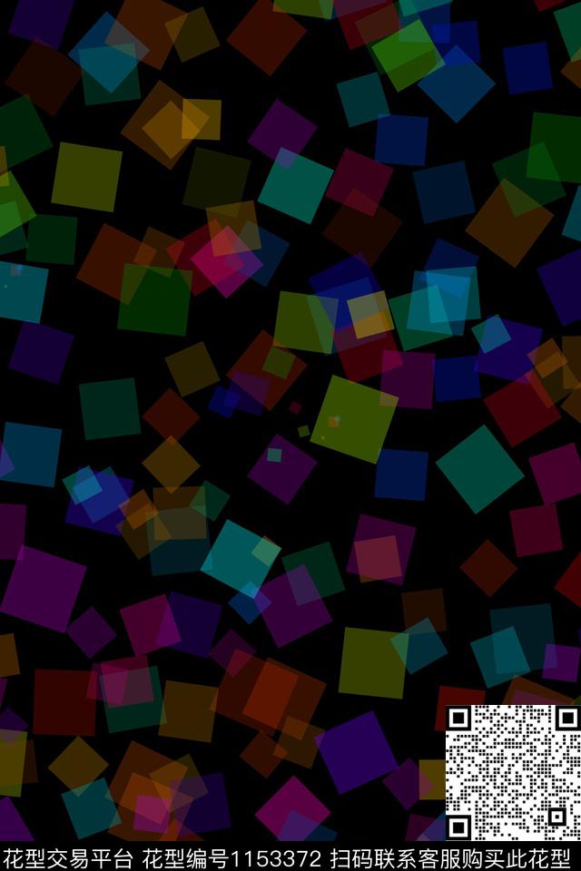 格子几何正方形数码印花华亿平台下载（图片编号: 1153372） - 瓦栏（Walan）