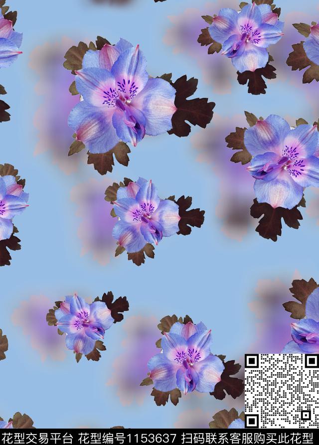 数码华亿平台花卉民族风数码印花华亿平台下载（图片编号: 1153637） - 瓦栏（Walan）