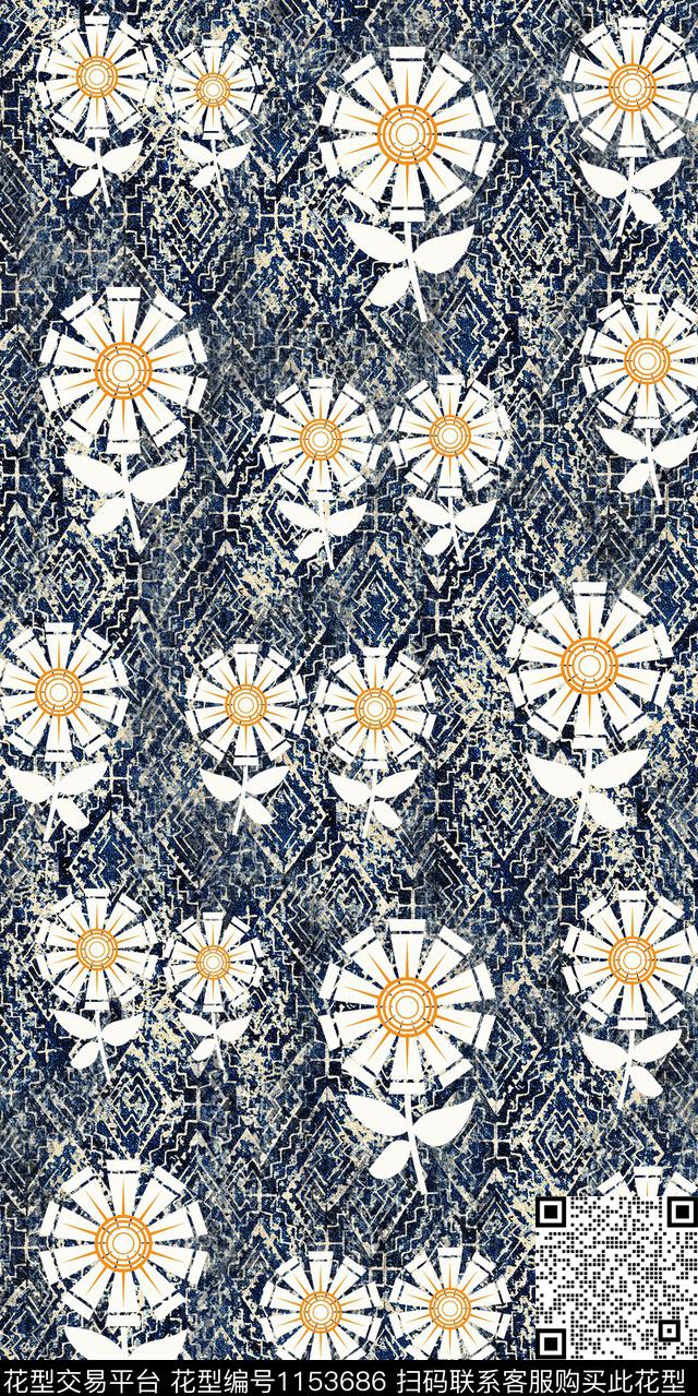 大牌风数码华亿平台花卉数码印花华亿平台下载（图片编号: 1153686） - 瓦栏（Walan）