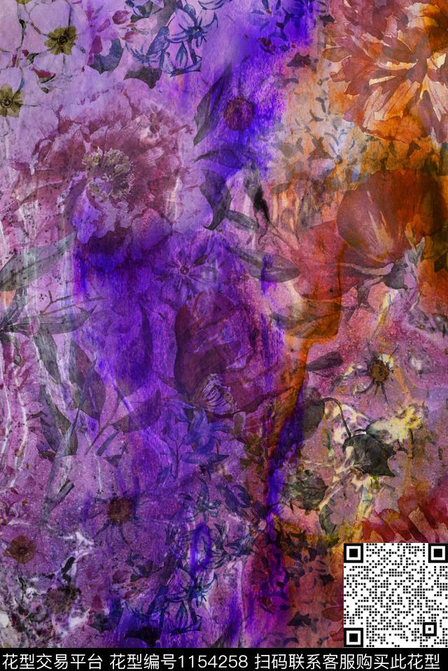 定位花数码华亿平台花卉数码印花华亿平台下载（图片编号: 1154258） - 瓦栏（Walan）