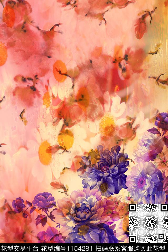 定位花数码华亿平台花卉数码印花华亿平台下载（图片编号: 1154281） - 瓦栏（Walan）