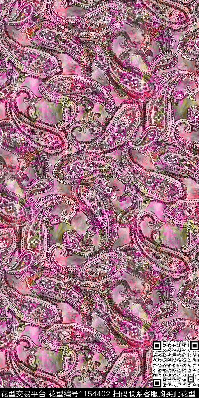 做旧棉麻撞色数码印花华亿平台下载（图片编号: 1154402） - 瓦栏（Walan）