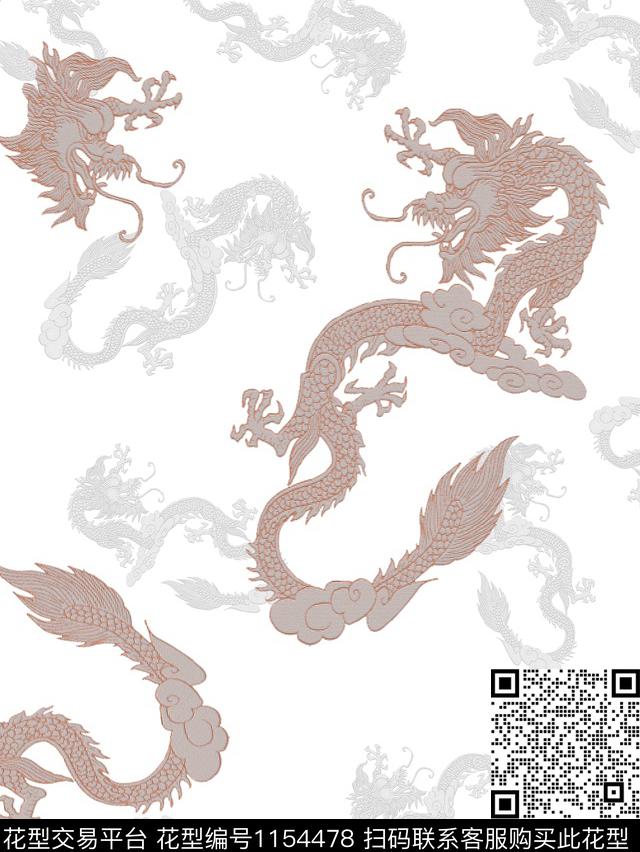 大牌风动物男装传统印花华亿平台下载（图片编号: 1154478） - 瓦栏（Walan）