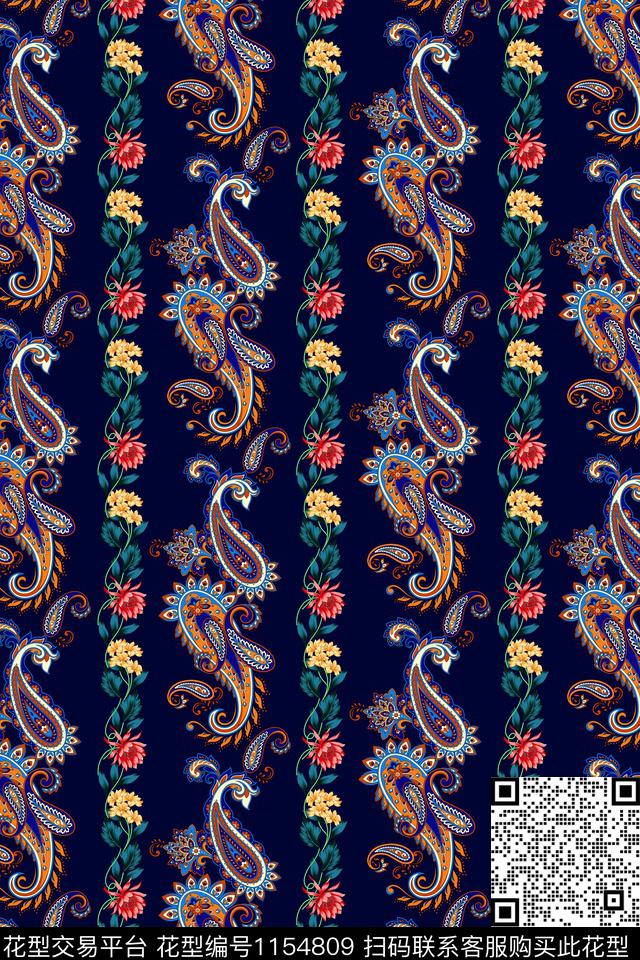 佩斯利条纹抽象数码印花华亿平台下载（图片编号: 1154809） - 瓦栏（Walan）
