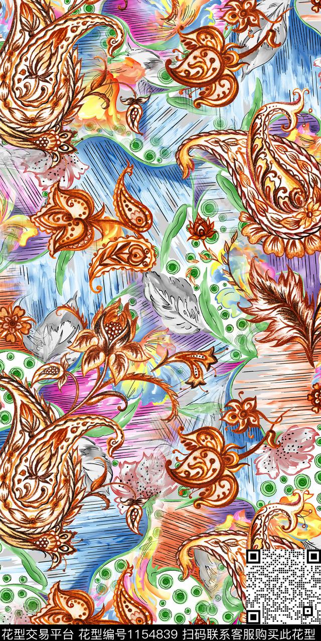 大牌风数码华亿平台花卉数码印花华亿平台下载（图片编号: 1154839） - 瓦栏（Walan）