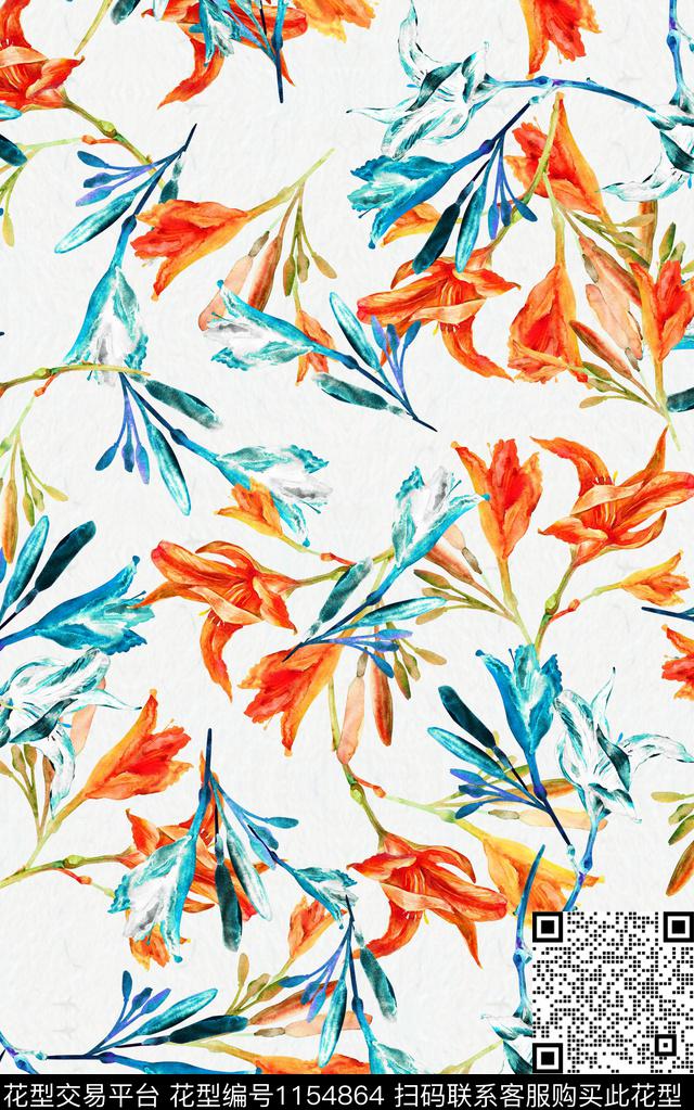 小碎花花卉森女数码印花华亿平台下载（图片编号: 1154864） - 瓦栏（Walan）