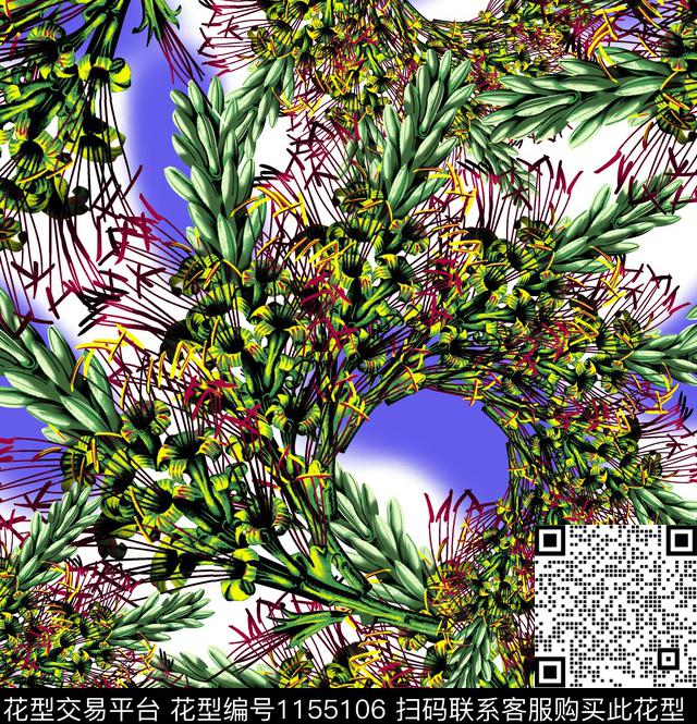 大牌风小碎花花卉数码印花华亿平台下载（图片编号: 1155106） - 瓦栏（Walan）