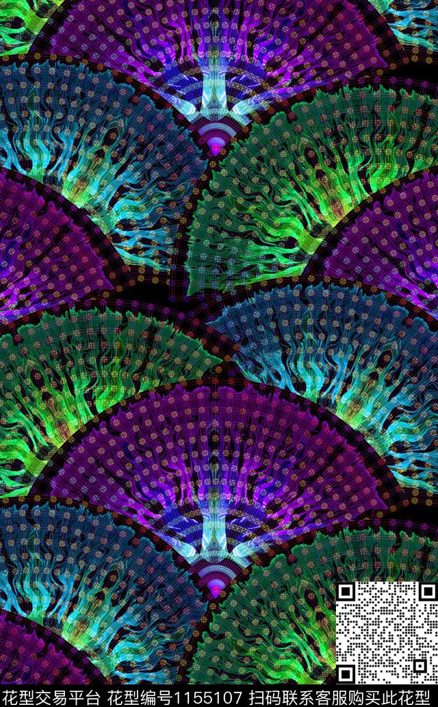 大牌风几何民族风数码印花华亿平台下载（图片编号: 1155107） - 瓦栏（Walan）