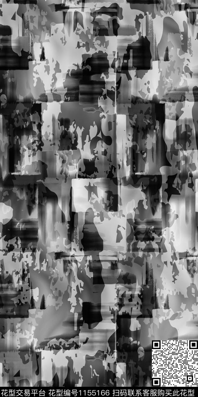 抽象花卉几何男装简欧数码印花华亿平台下载（图片编号: 1155166） - 瓦栏（Walan）