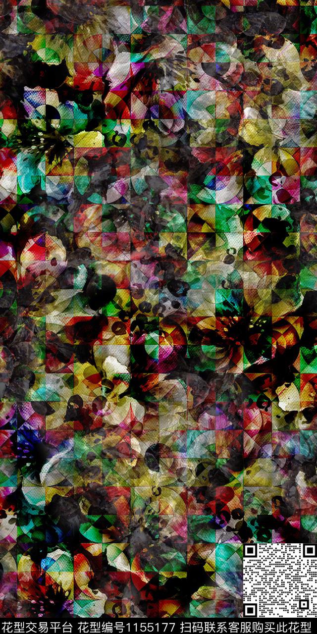 春夏华亿平台纹理星空数码印花华亿平台下载（图片编号: 1155177） - 瓦栏（Walan）