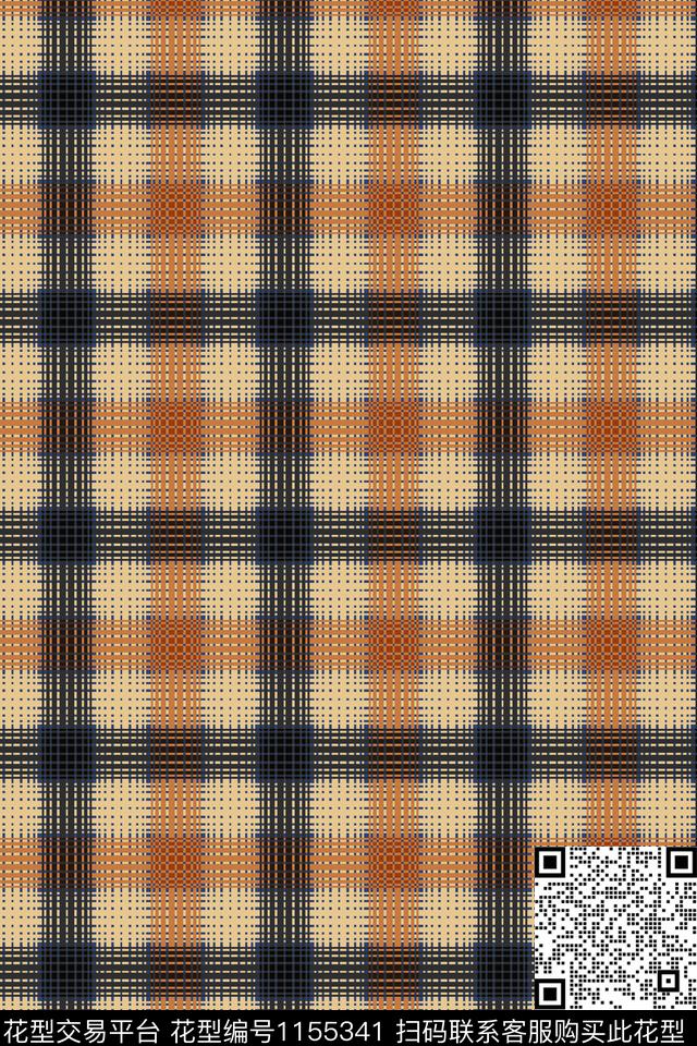 格子手绘男装传统印花华亿平台下载（图片编号: 1155341） - 瓦栏（Walan）