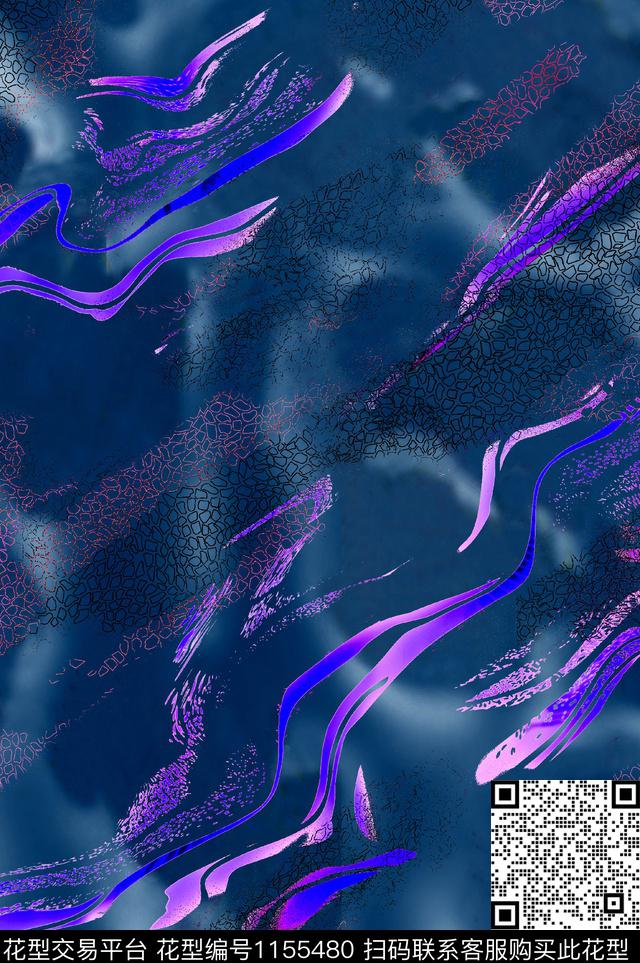 大牌风抽象炫光数码印花华亿平台下载（图片编号: 1155480） - 瓦栏（Walan）