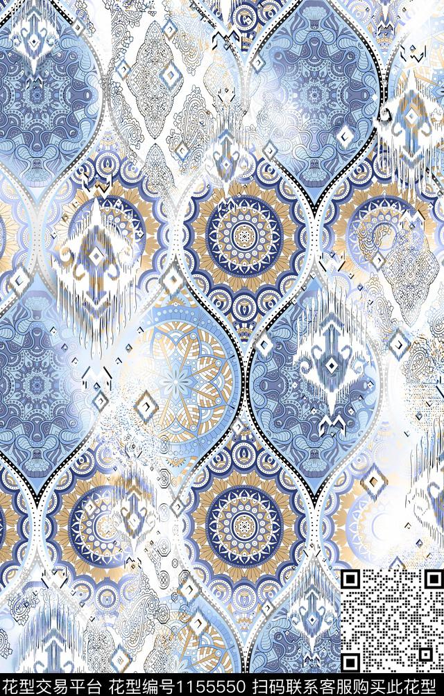 佩斯利女装时尚数码印花华亿平台下载（图片编号: 1155550） - 瓦栏（Walan）