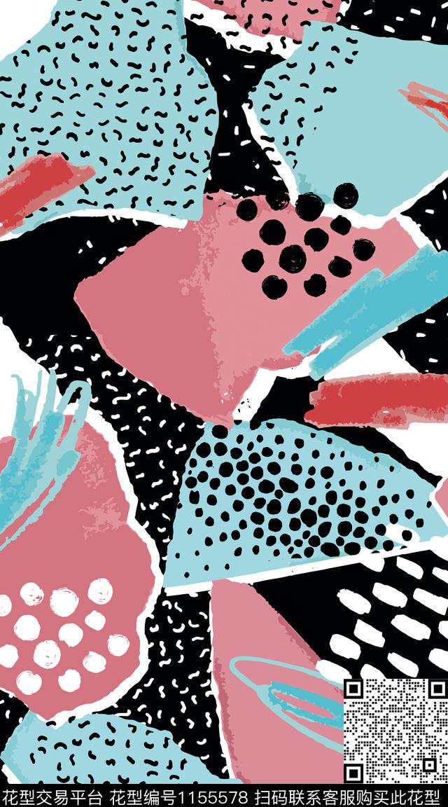 大牌风数码华亿平台几何数码印花华亿平台下载（图片编号: 1155578） - 瓦栏（Walan）