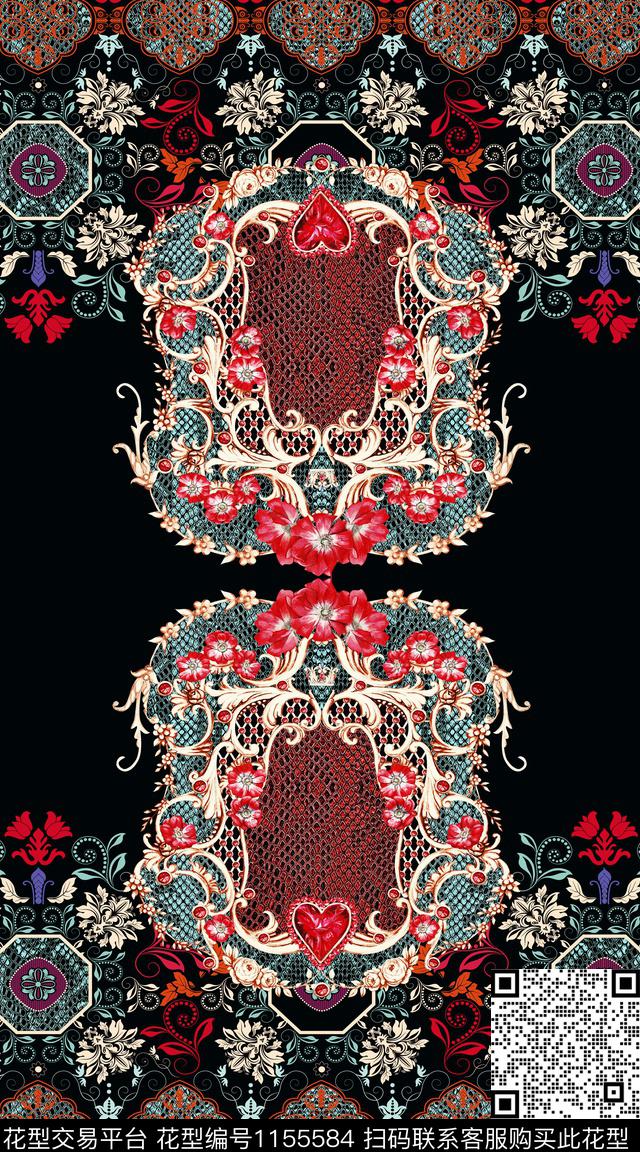 大牌风抽象数码华亿平台数码印花华亿平台下载（图片编号: 1155584） - 瓦栏（Walan）