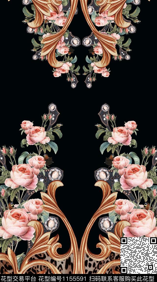 大牌风抽象数码华亿平台数码印花华亿平台下载（图片编号: 1155591） - 瓦栏（Walan）