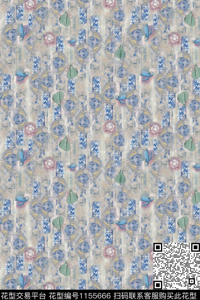 抽象迷彩图案径庭迷彩数码印花华亿平台下载（图片编号: 1155666） - 瓦栏（Walan）