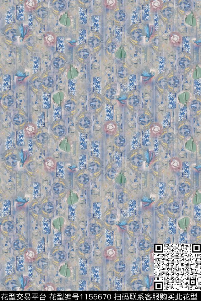 抽象迷彩图案径庭迷彩数码印花华亿平台下载（图片编号: 1155670） - 瓦栏（Walan）