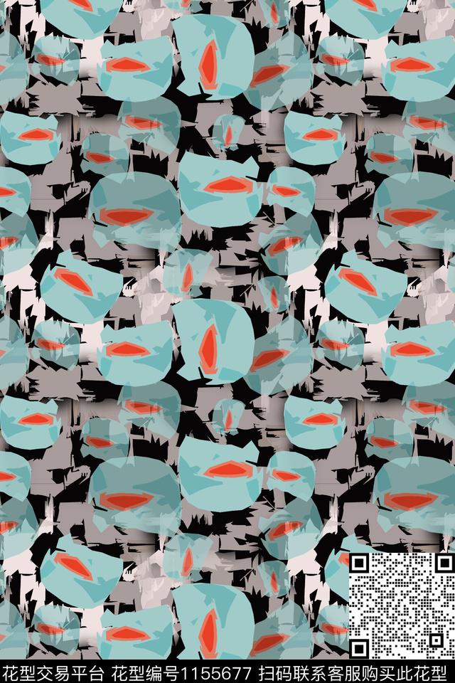 抽象迷彩图案艺术迷彩数码印花华亿平台下载（图片编号: 1155677） - 瓦栏（Walan）