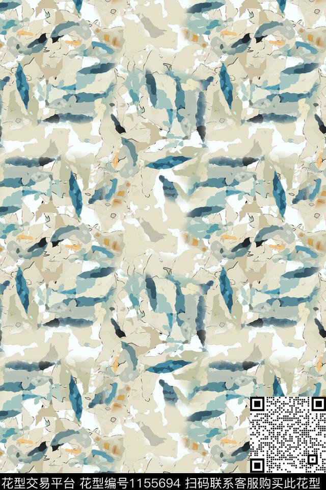 抽象迷彩图案艺术迷彩数码印花华亿平台下载（图片编号: 1155694） - 瓦栏（Walan）