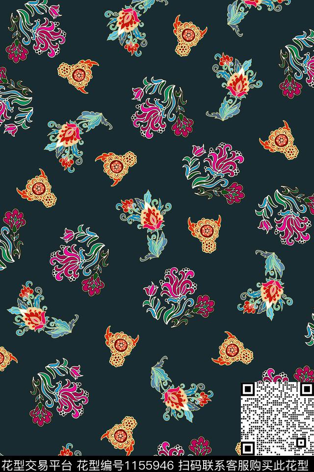 佩斯利女装矢量传统印花华亿平台下载（图片编号: 1155946） - 瓦栏（Walan）