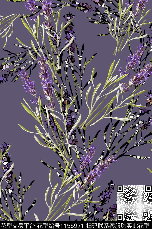 小碎花秋冬华亿平台手绘数码印花华亿平台下载（图片编号: 1155971） - 瓦栏（Walan）