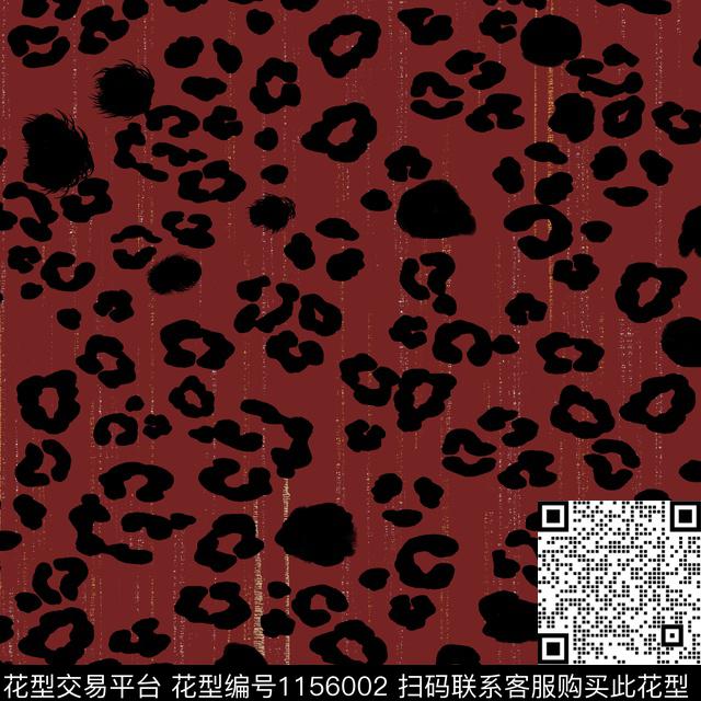 线条豹纹动物纹传统印花华亿平台下载（图片编号: 1156002） - 瓦栏（Walan）