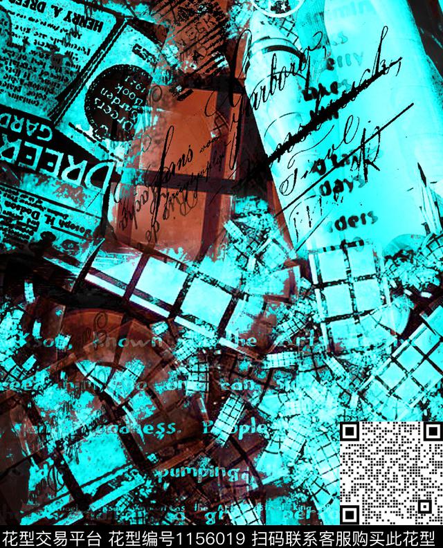 大牌风潮牌字母数码印花华亿平台下载（图片编号: 1156019） - 瓦栏（Walan）