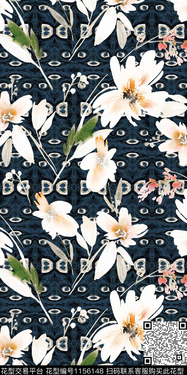 大牌风抽象数码华亿平台数码印花华亿平台下载（图片编号: 1156148） - 瓦栏（Walan）