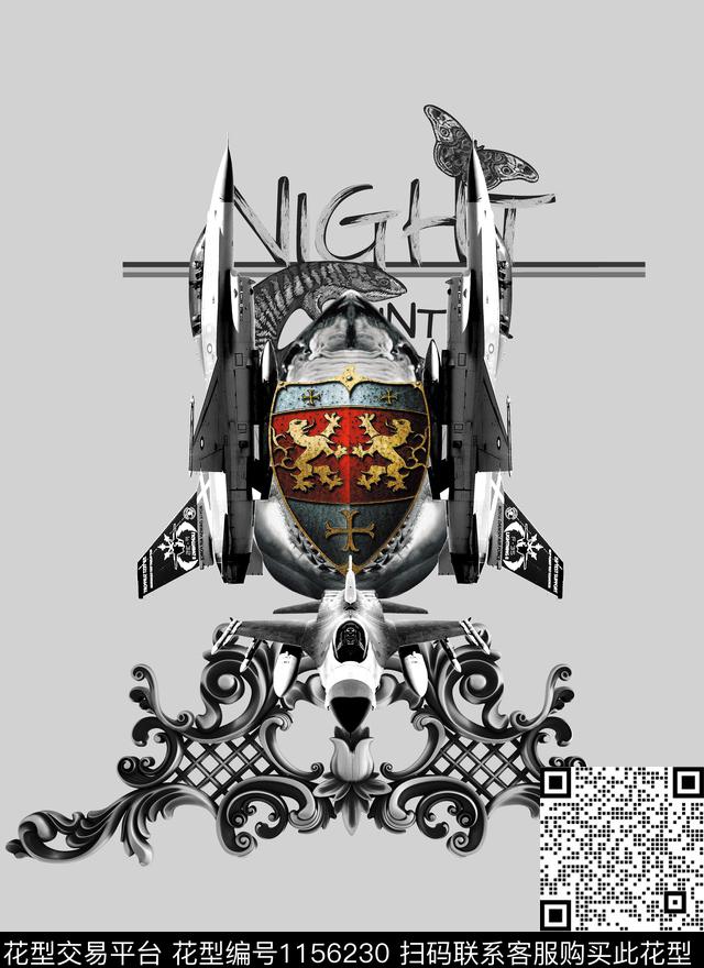 大牌风动物潮牌数码印花华亿平台下载（图片编号: 1156230） - 瓦栏（Walan）