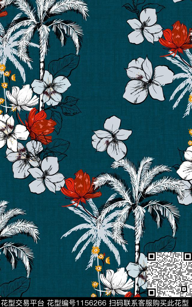 花卉肌理底数码印花华亿平台下载（图片编号: 1156266） - 瓦栏（Walan）