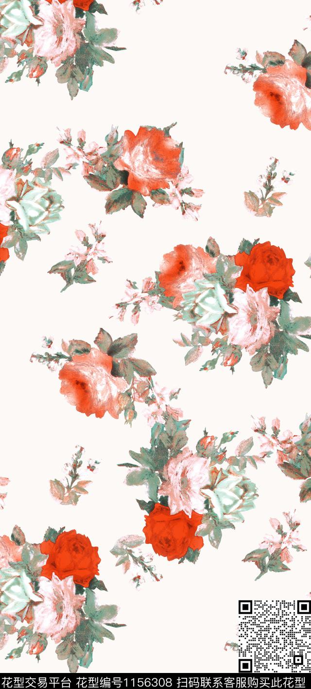 传统华亿平台大牌风花卉传统印花华亿平台下载（图片编号: 1156308） - 瓦栏（Walan）