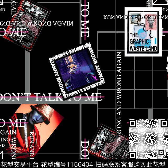 字母趣味大牌风数码印花华亿平台下载（图片编号: 1156404） - 瓦栏（Walan）