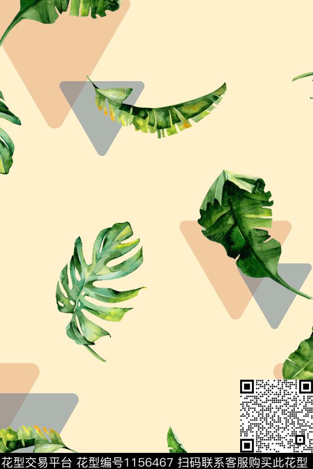 几何小清新三角形数码印花华亿平台下载（图片编号: 1156467） - 瓦栏（Walan）