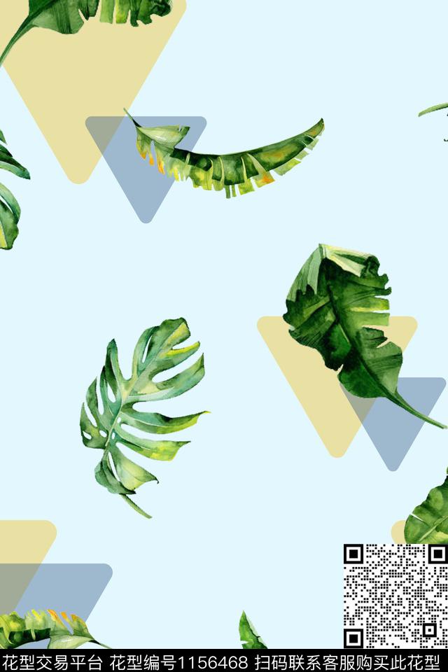 几何小清新三角形数码印花华亿平台下载（图片编号: 1156468） - 瓦栏（Walan）