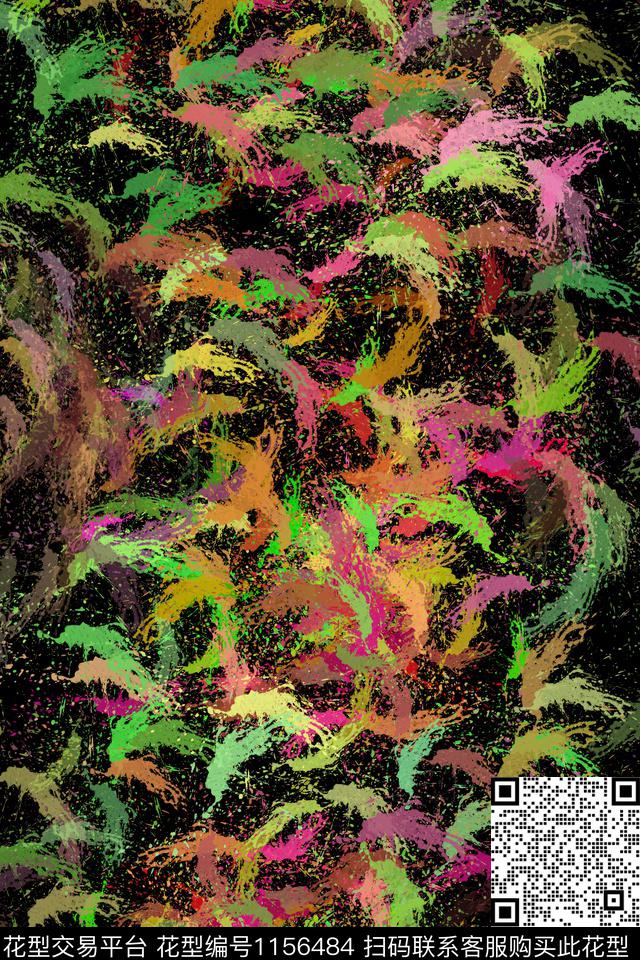 迷幻休闲百搭数码印花华亿平台下载（图片编号: 1156484） - 瓦栏（Walan）