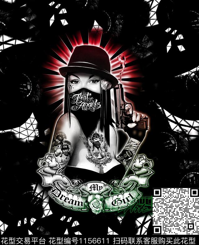 定位花民族风美人数码印花华亿平台下载（图片编号: 1156611） - 瓦栏（Walan）