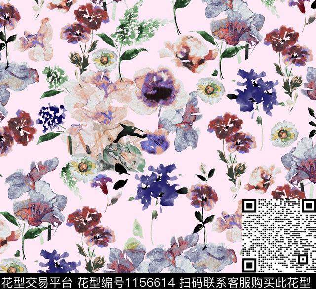 春夏华亿平台少女小碎花数码印花华亿平台下载（图片编号: 1156614） - 瓦栏（Walan）