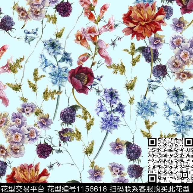 春夏华亿平台少女小碎花数码印花华亿平台下载（图片编号: 1156616） - 瓦栏（Walan）