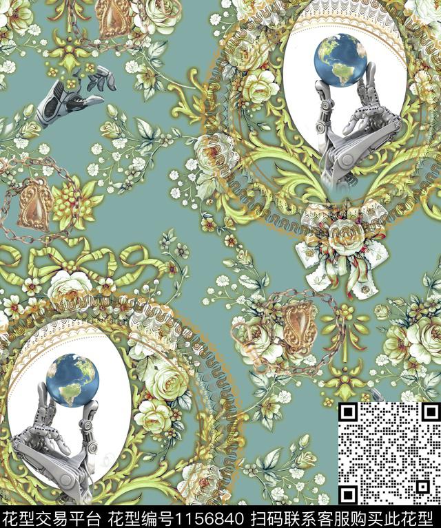 机器人科技曼陀罗数码印花华亿平台下载（图片编号: 1156840） - 瓦栏（Walan）