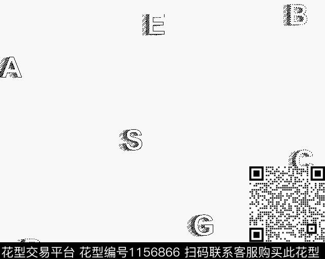 几何字母色底传统印花华亿平台下载（图片编号: 1156866） - 瓦栏（Walan）