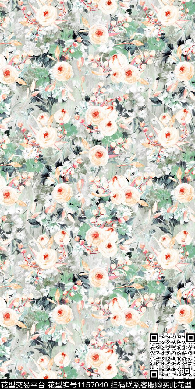 数码华亿平台大牌风抽象数码印花华亿平台下载（图片编号: 1157040） - 瓦栏（Walan）