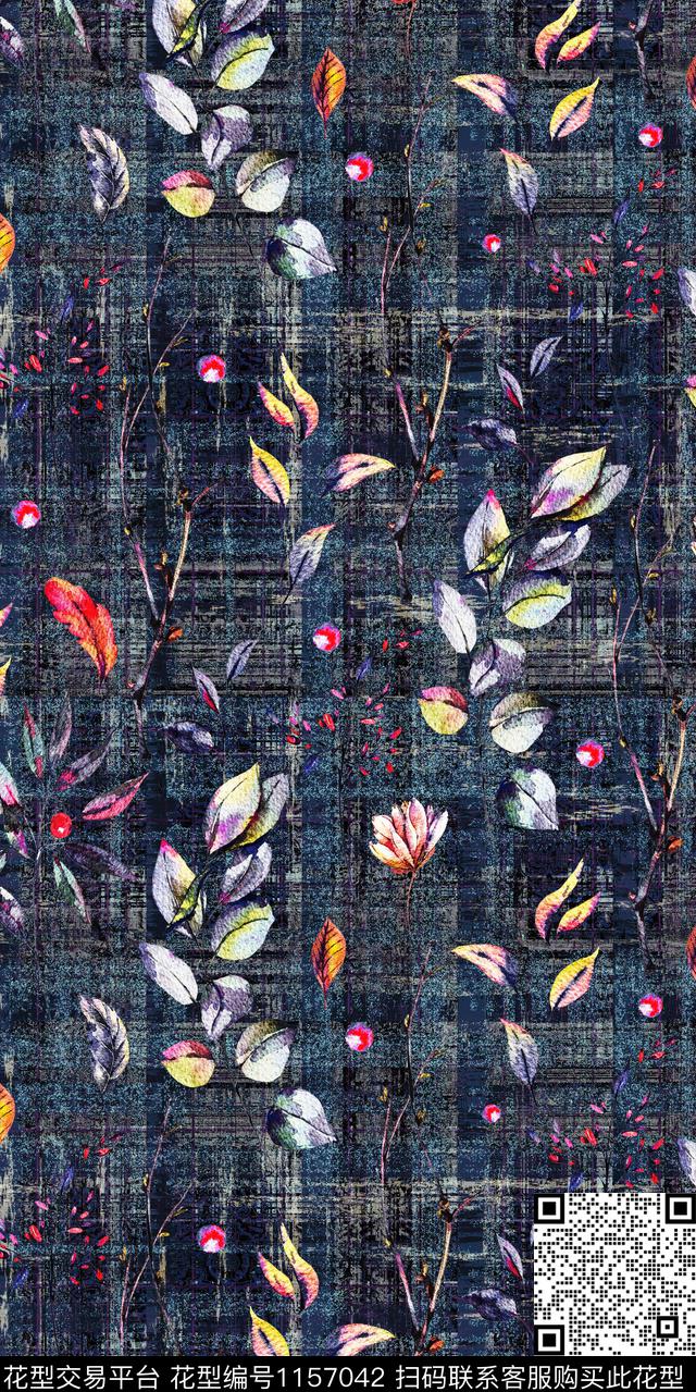 数码华亿平台大牌风抽象数码印花华亿平台下载（图片编号: 1157042） - 瓦栏（Walan）