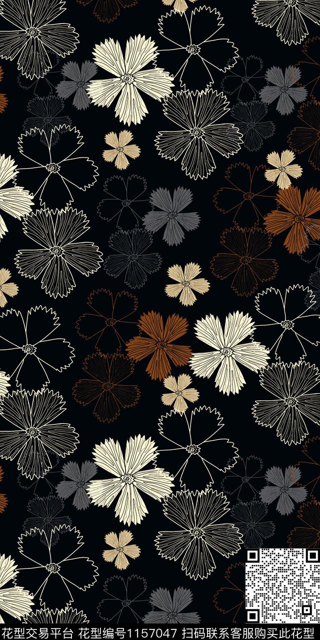 数码华亿平台大牌风几何数码印花华亿平台下载（图片编号: 1157047） - 瓦栏（Walan）