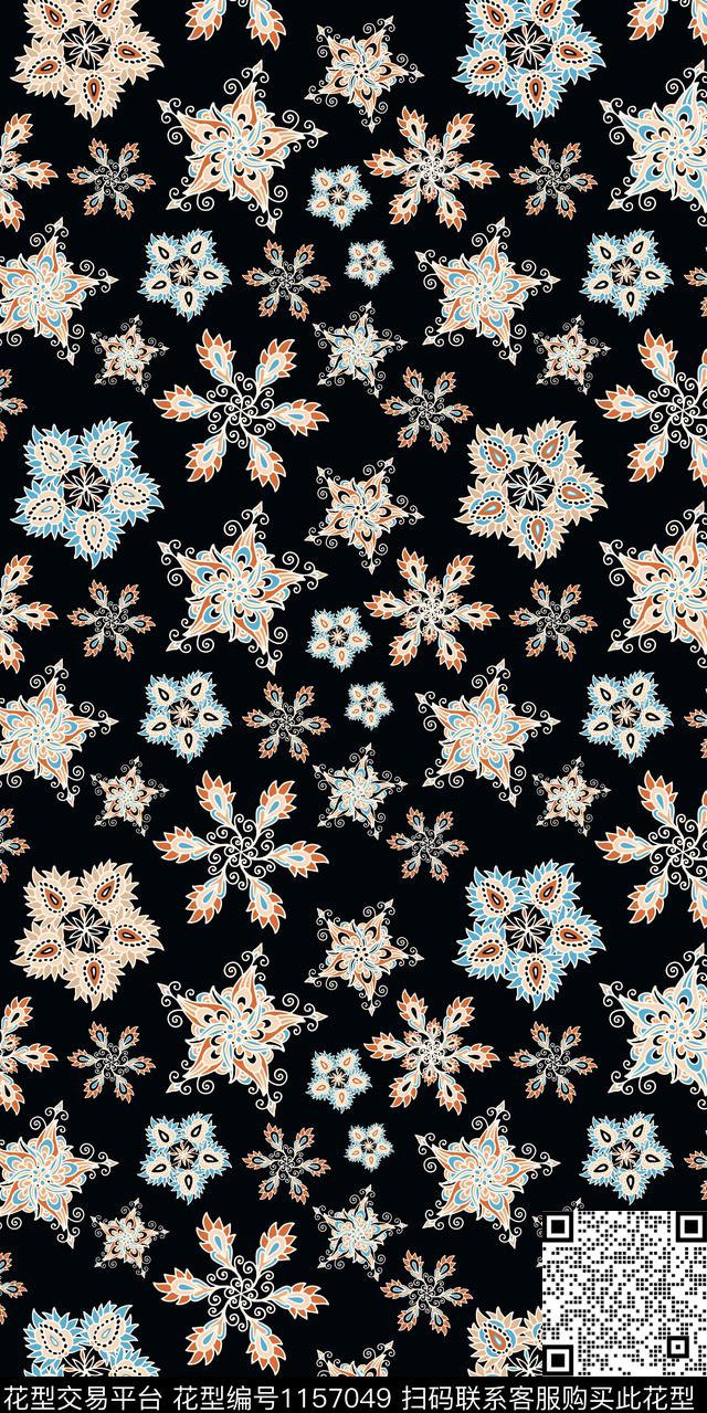 数码华亿平台大牌风几何数码印花华亿平台下载（图片编号: 1157049） - 瓦栏（Walan）